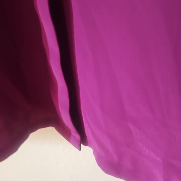 Pendleton Classics Women's Size 12 purple chiffon Blouse hidden button closure - Picture 3 of 5